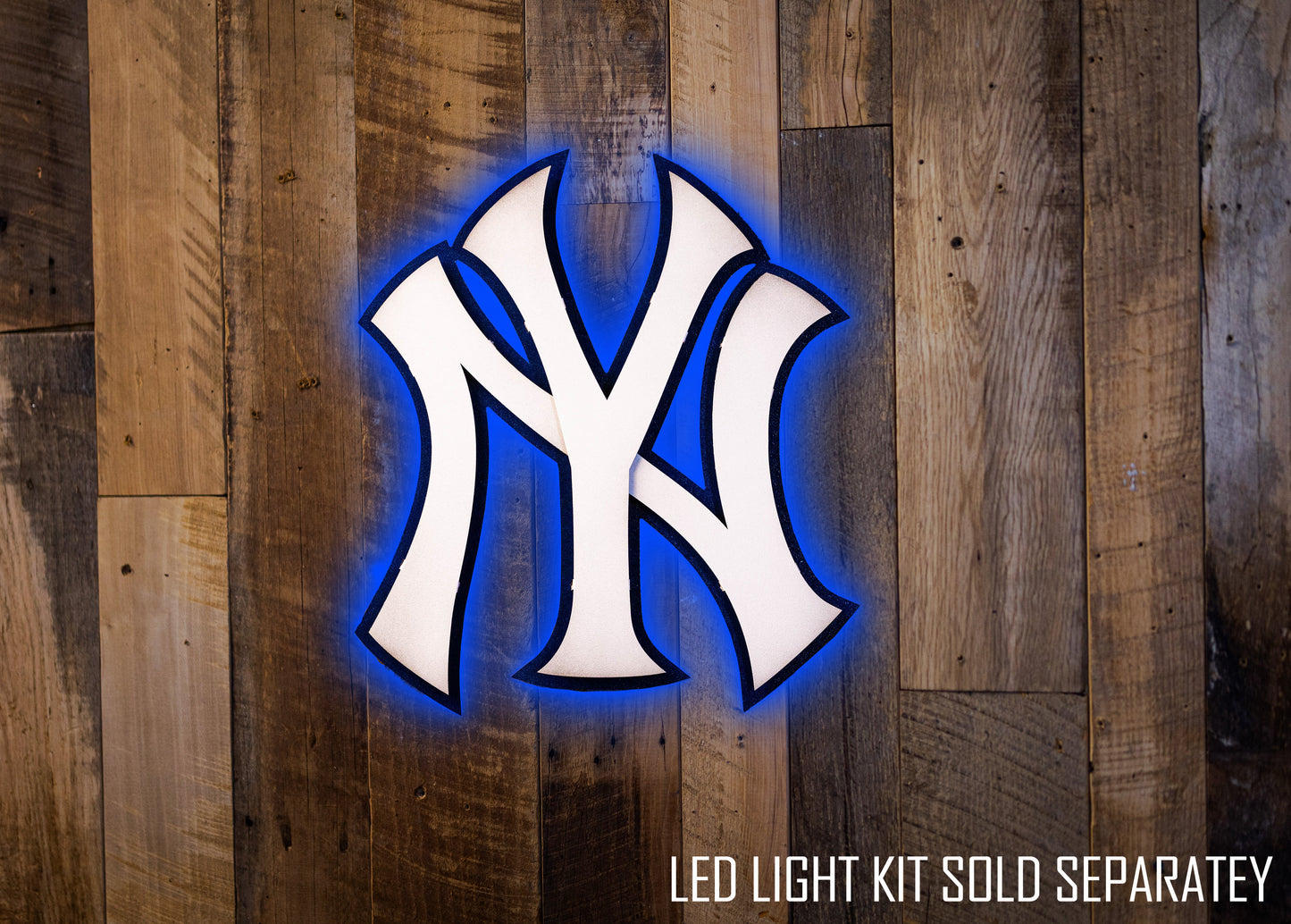 New York Yankees "NY" WHITE 3D Metal Wall Art