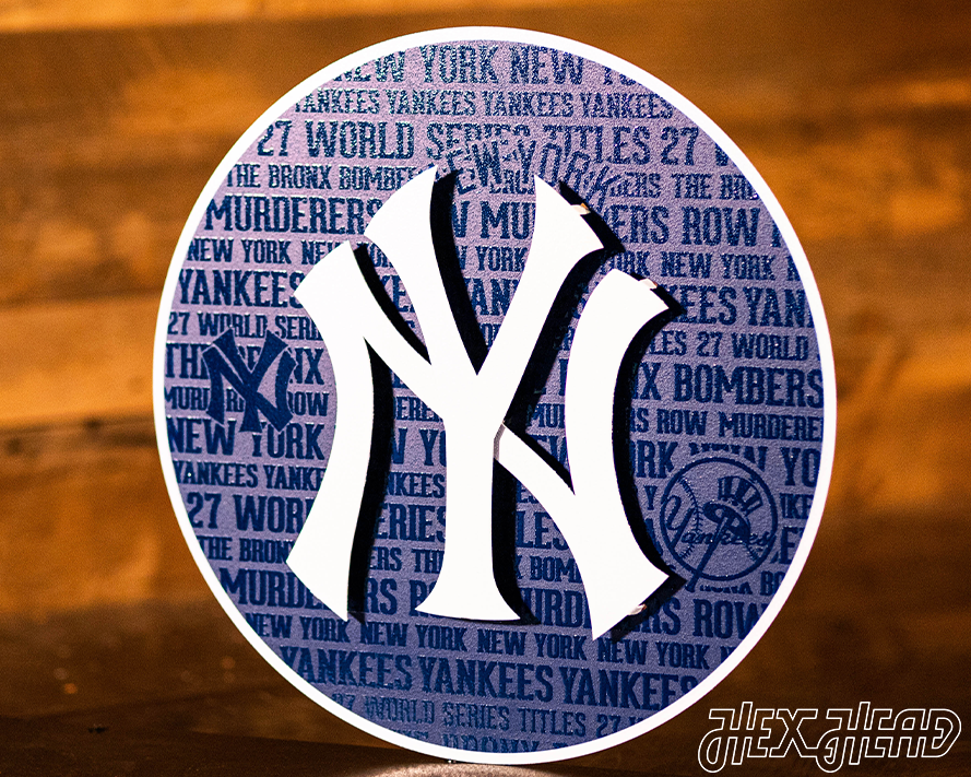 New York Yankees CRAFT SERIES 3D Embossed Metal Wall Art