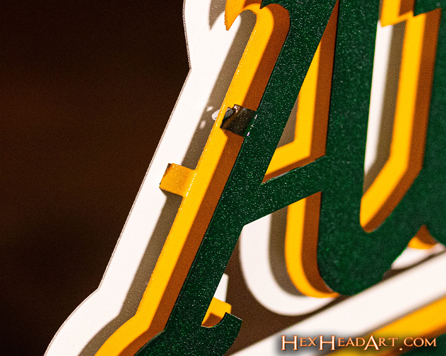 Oakland A's Script 3D Metal Wall Art