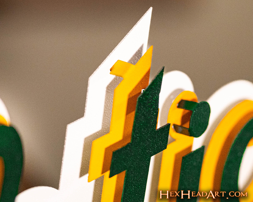 Oakland A's Script 3D Metal Wall Art