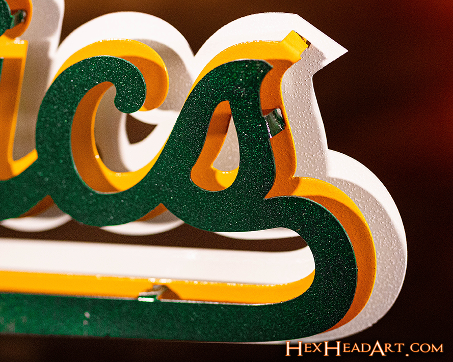 Oakland A's Script 3D Metal Wall Art