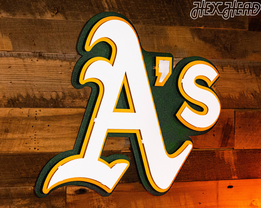 Oakland Athletics "A's" 3D Vintage Metal Wall Art