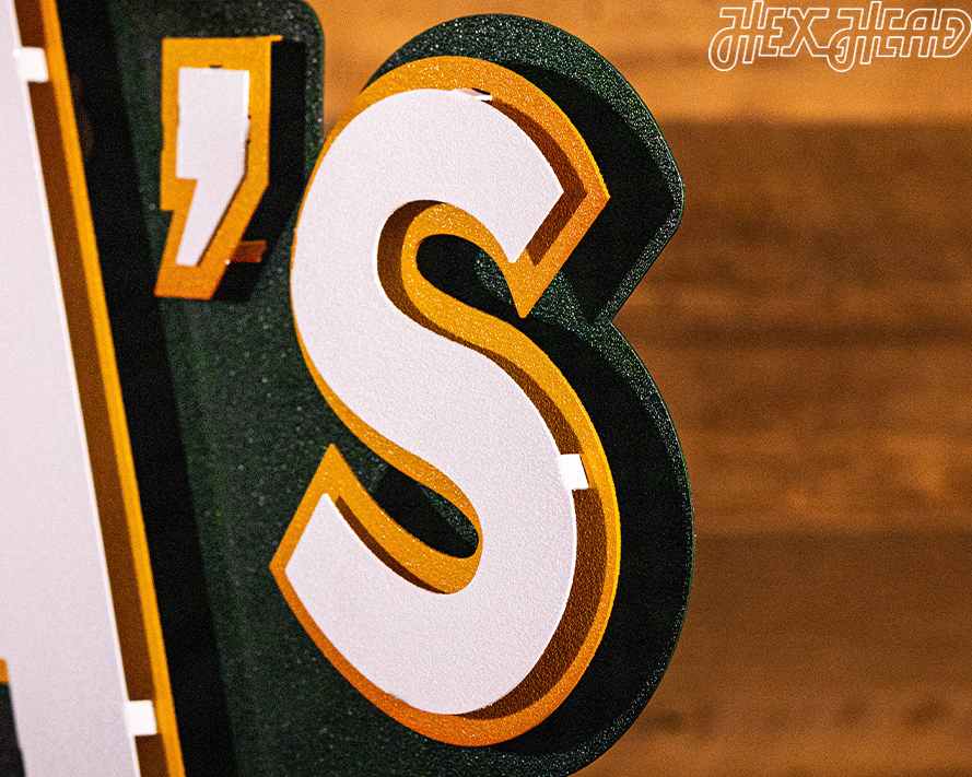 Oakland Athletics "A's" 3D Vintage Metal Wall Art