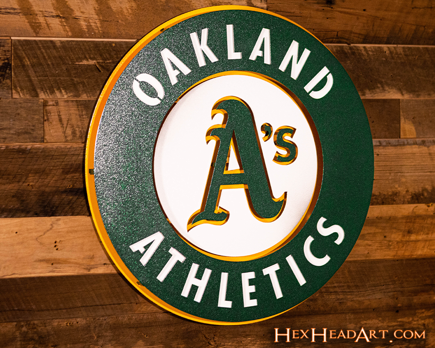 Oakland A's Crest 3D Metal Wall Art