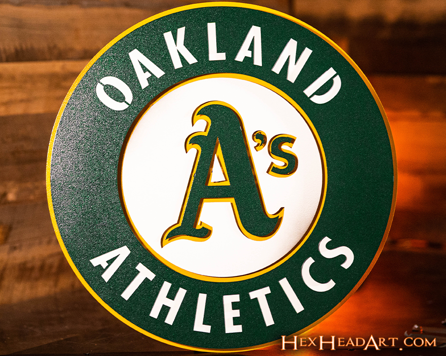 Oakland A's Crest 3D Metal Wall Art