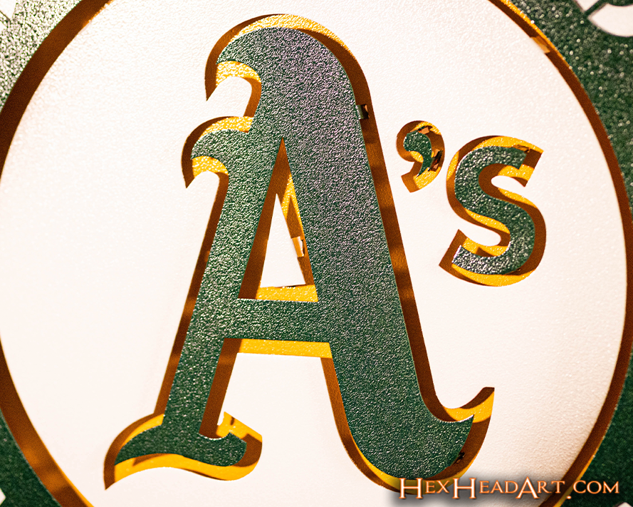 Oakland A's Crest 3D Metal Wall Art