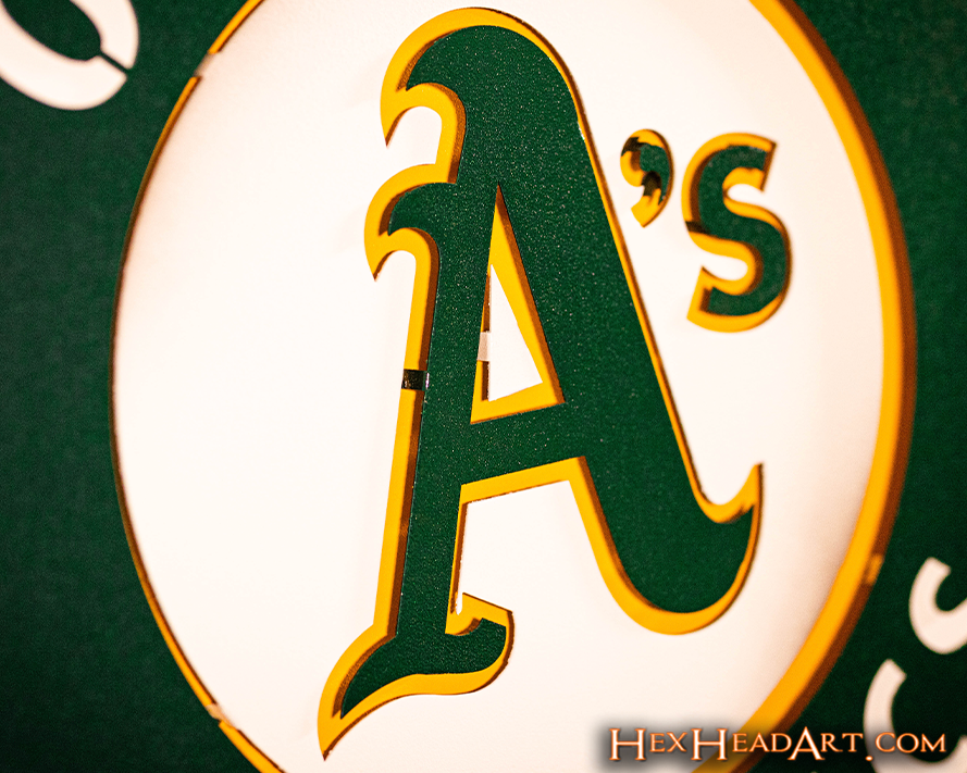 Oakland A's Crest 3D Metal Wall Art