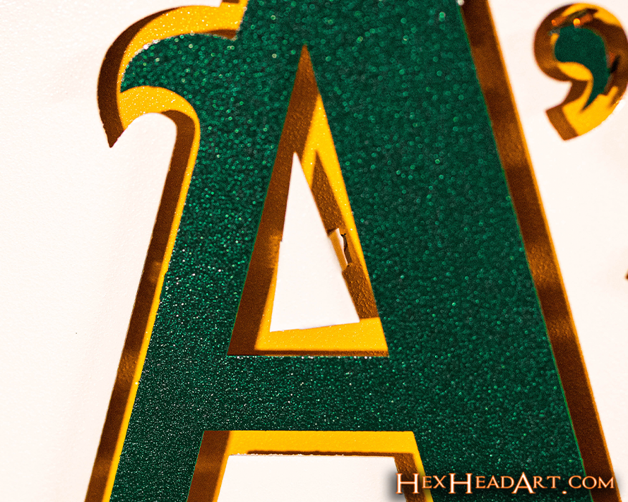 Oakland A's Crest 3D Metal Wall Art