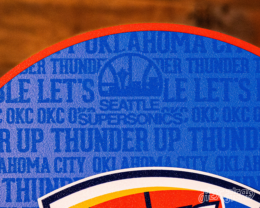 Oklahoma City Thunder CRAFT SERIES 3D Embossed Metal Wall Art