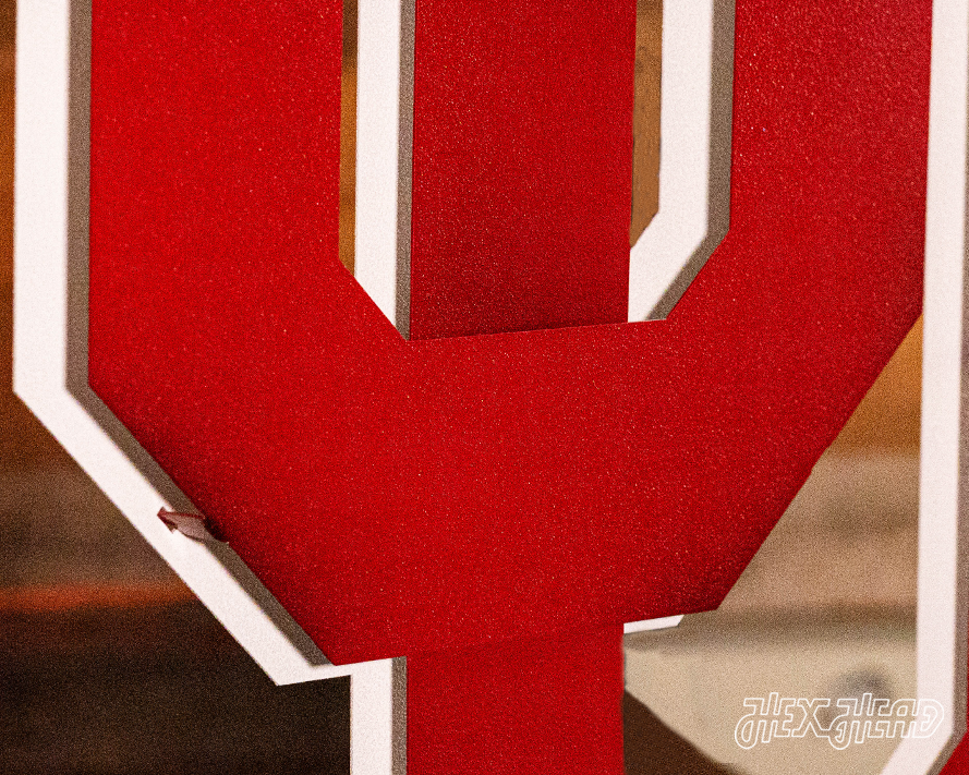 Oklahoma Sooners "OU" Vintage 3D Metal Wall Art