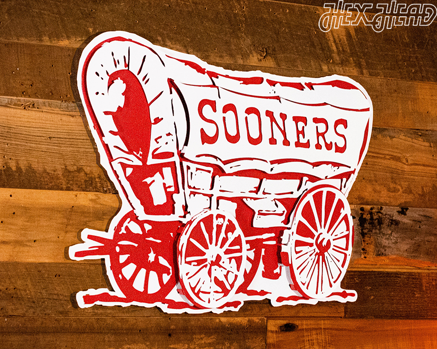 Oklahoma Sooners "Schooner" 3D Vintage Metal Wall Art