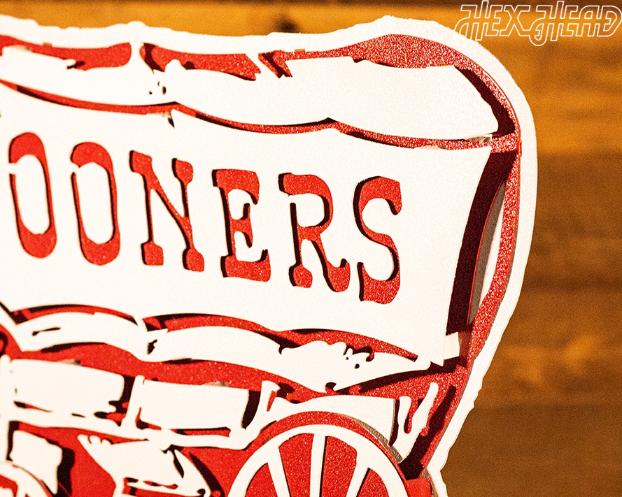 Oklahoma Sooners "Schooner" 3D Vintage Metal Wall Art