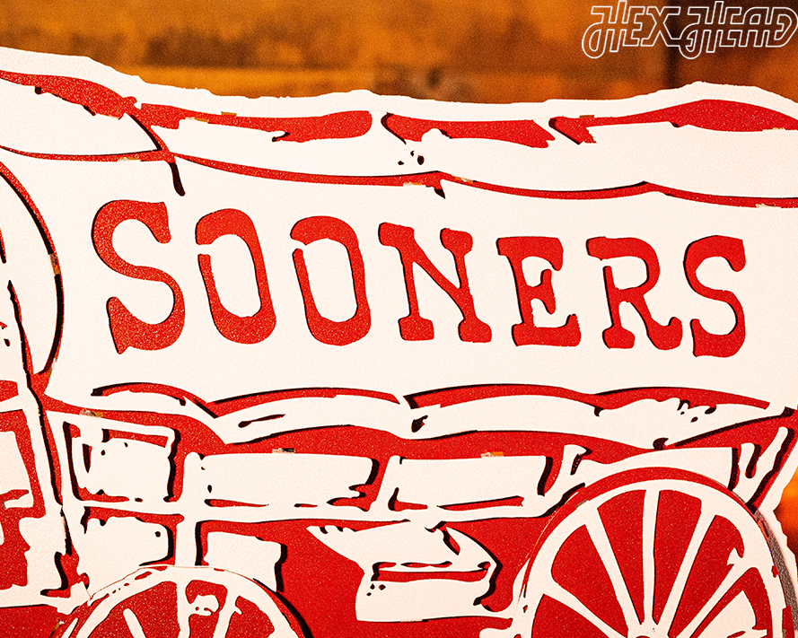 Oklahoma Sooners "Schooner" 3D Vintage Metal Wall Art