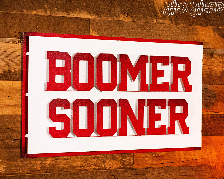 Oklahoma Sooners "Boomer Sooner" 3D Metal Wall Art