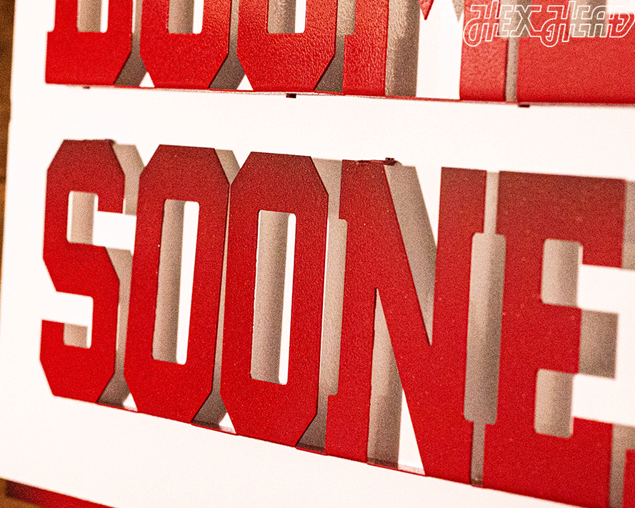 Oklahoma Sooners "Boomer Sooner" 3D Metal Wall Art