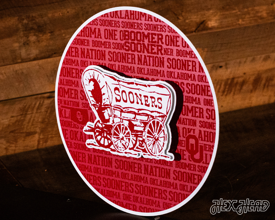 Oklahoma Sooners CRAFT SERIES 3D Embossed Metal Wall Art