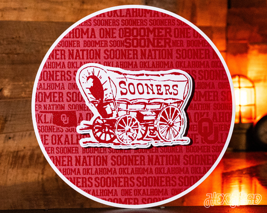 Oklahoma Sooners CRAFT SERIES 3D Embossed Metal Wall Art