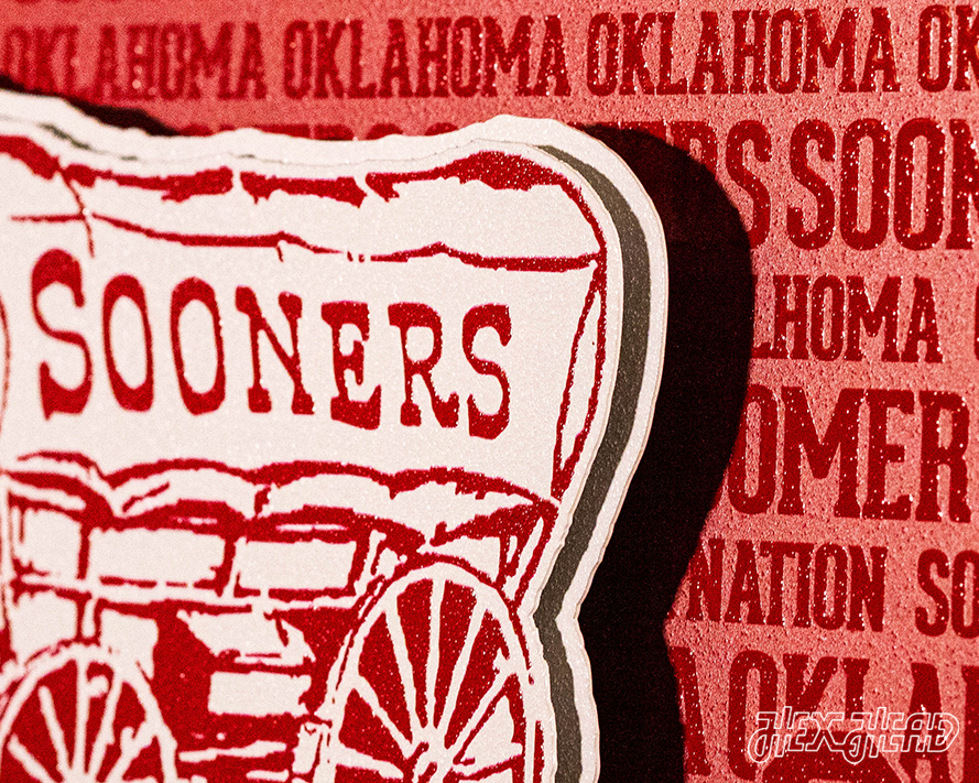 Oklahoma Sooners CRAFT SERIES 3D Embossed Metal Wall Art