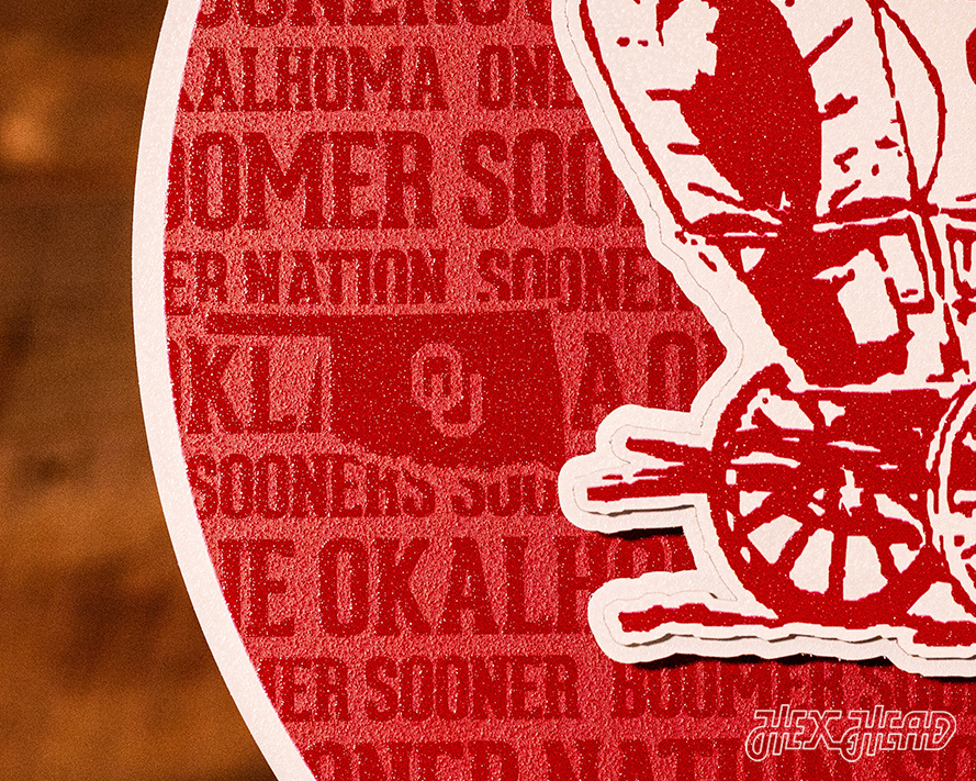 Oklahoma Sooners CRAFT SERIES 3D Embossed Metal Wall Art