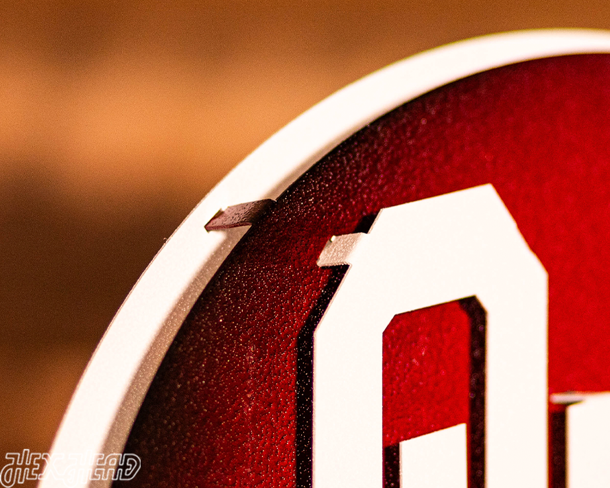 BLITZ COLLECTION - 8 LAYER Oklahoma Sooners 3D Metal Wall Art