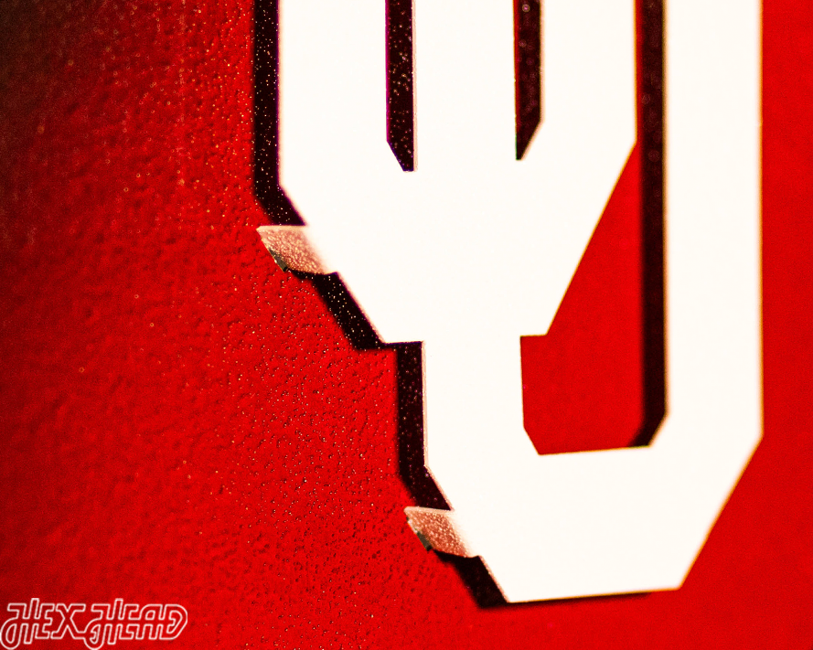 BLITZ COLLECTION - 8 LAYER Oklahoma Sooners 3D Metal Wall Art