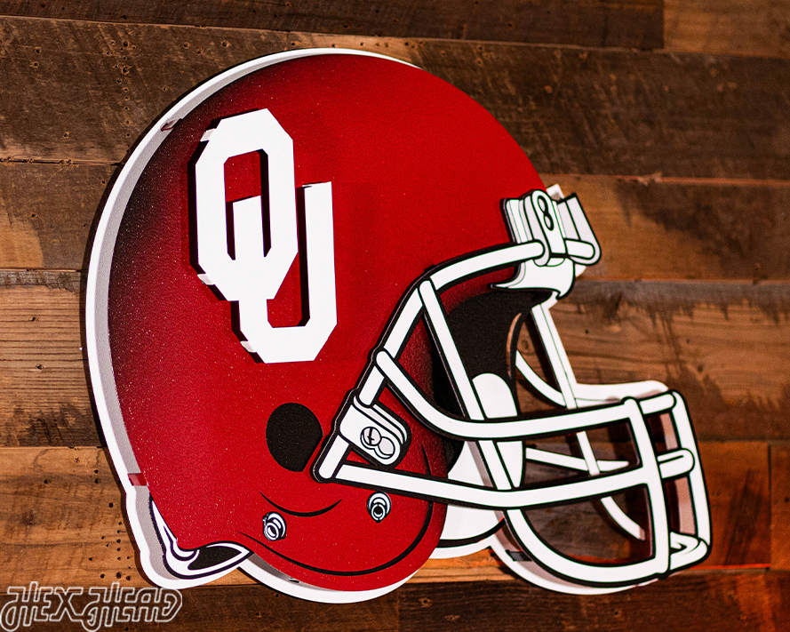 BLITZ COLLECTION - 8 LAYER Oklahoma Sooners 3D Metal Wall Art