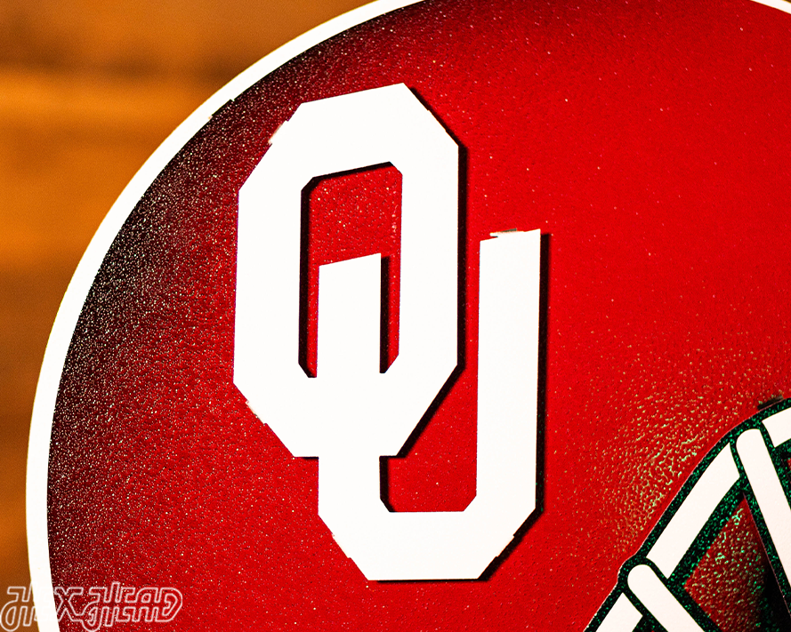 BLITZ COLLECTION - 8 LAYER Oklahoma Sooners 3D Metal Wall Art