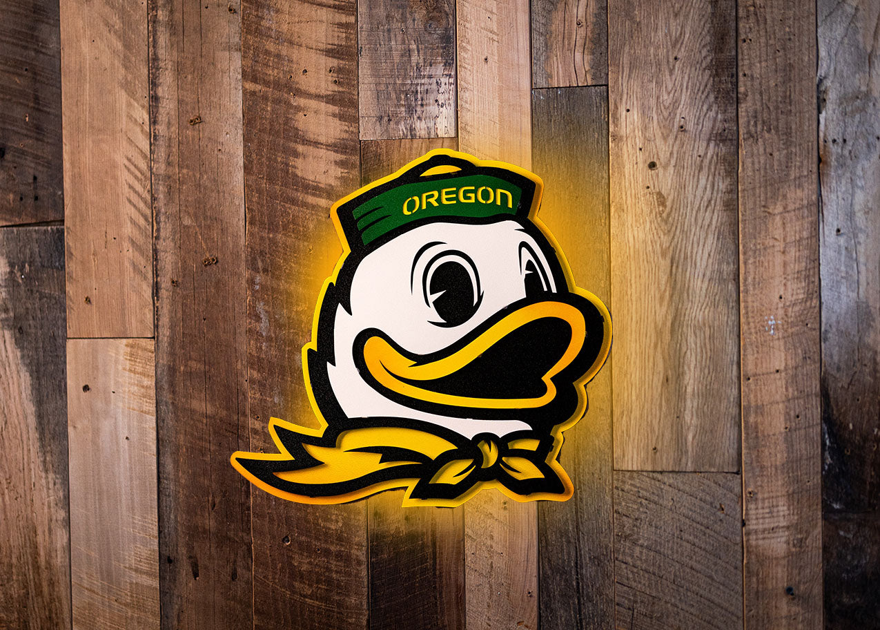 Oregon Ducks 3D Vintage Metal Wall Art