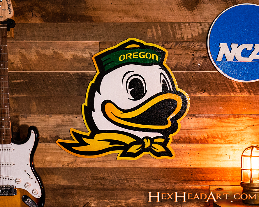 Oregon Ducks 3D Vintage Metal Wall Art