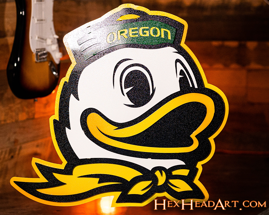 Oregon Ducks 3D Vintage Metal Wall Art