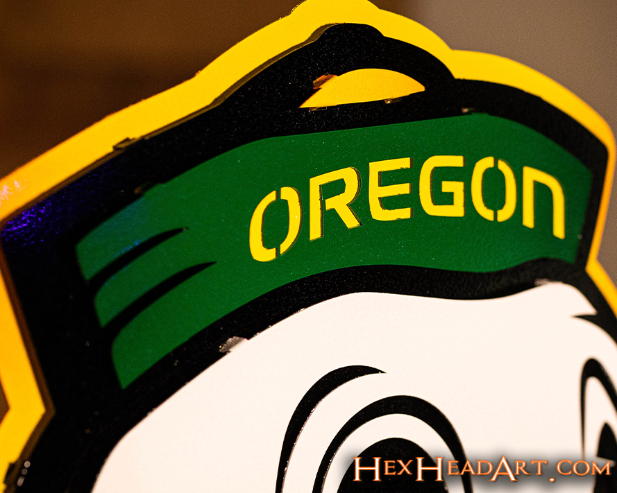 Oregon Ducks 3D Vintage Metal Wall Art