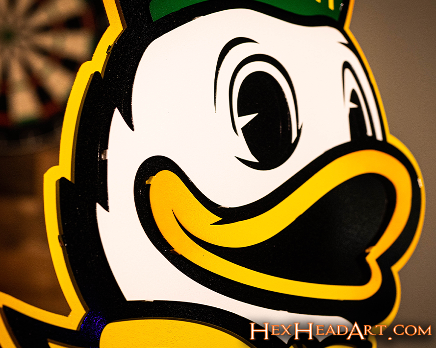 Oregon Ducks 3D Vintage Metal Wall Art