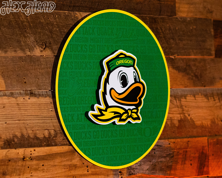 Oregon Ducks CRAFT SERIES 3D Embossed Metal Wall Art