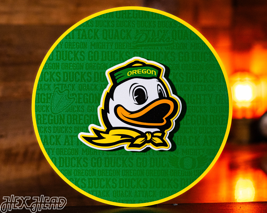 Oregon Ducks CRAFT SERIES 3D Embossed Metal Wall Art