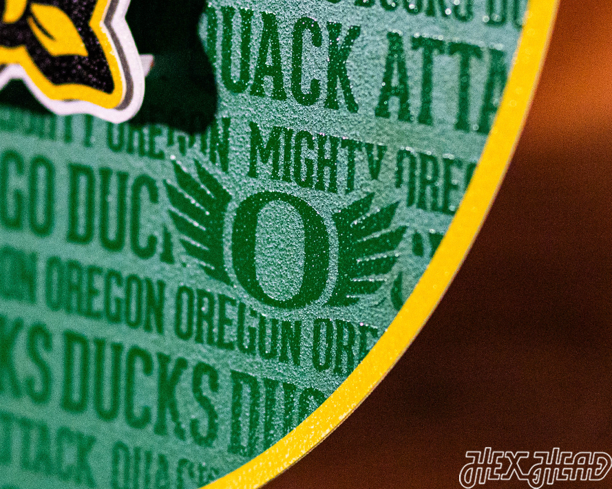 Oregon Ducks CRAFT SERIES 3D Embossed Metal Wall Art