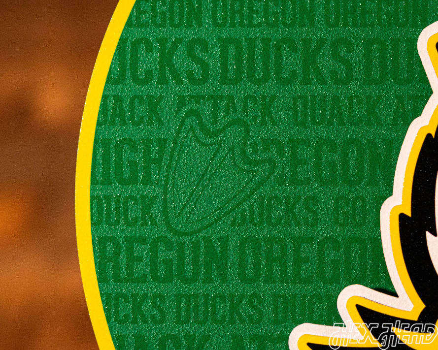 Oregon Ducks CRAFT SERIES 3D Embossed Metal Wall Art