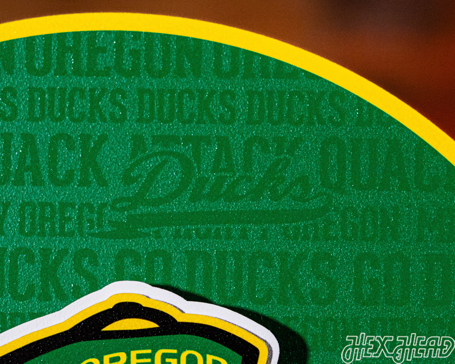 Oregon Ducks CRAFT SERIES 3D Embossed Metal Wall Art