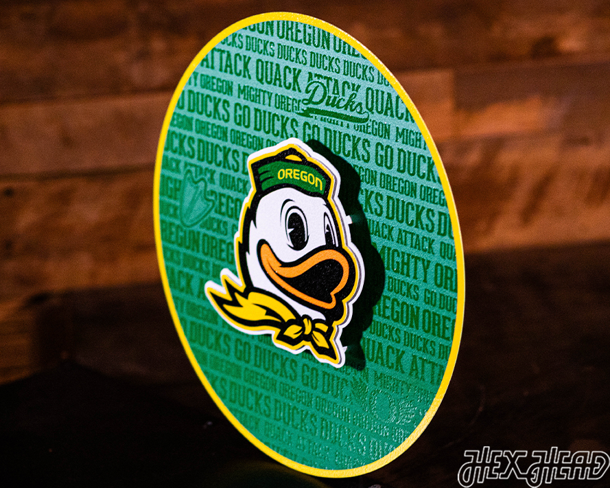 Oregon Ducks CRAFT SERIES 3D Embossed Metal Wall Art