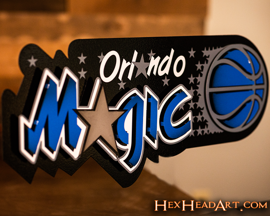 Orlando Magic RETRO 1989 3D Vintage Metal Wall Art