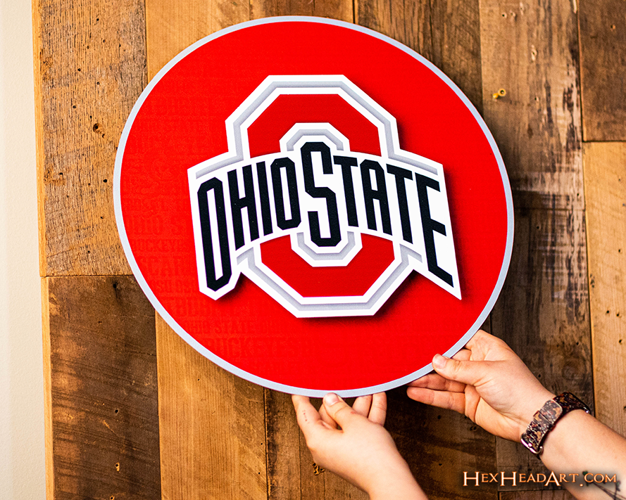 Ohio State Buckeyes CRAFT SERIES 3D Embossed Metal Wall Art