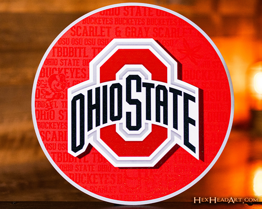 Ohio State Buckeyes CRAFT SERIES 3D Embossed Metal Wall Art