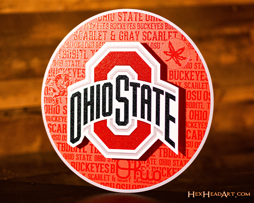 Ohio State Buckeyes CRAFT SERIES 3D Embossed Metal Wall Art