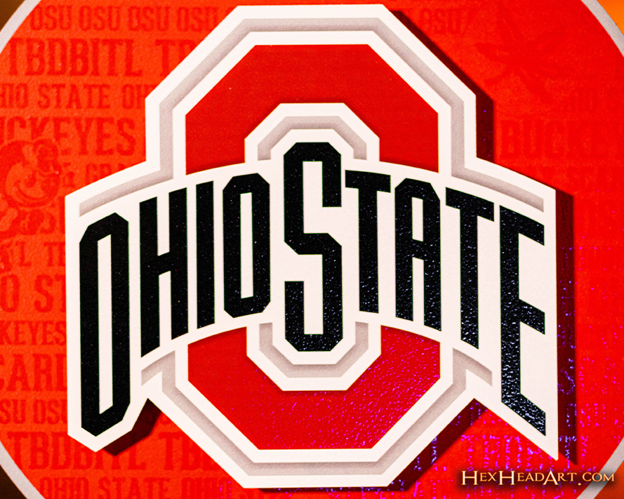 Ohio State Buckeyes CRAFT SERIES 3D Embossed Metal Wall Art