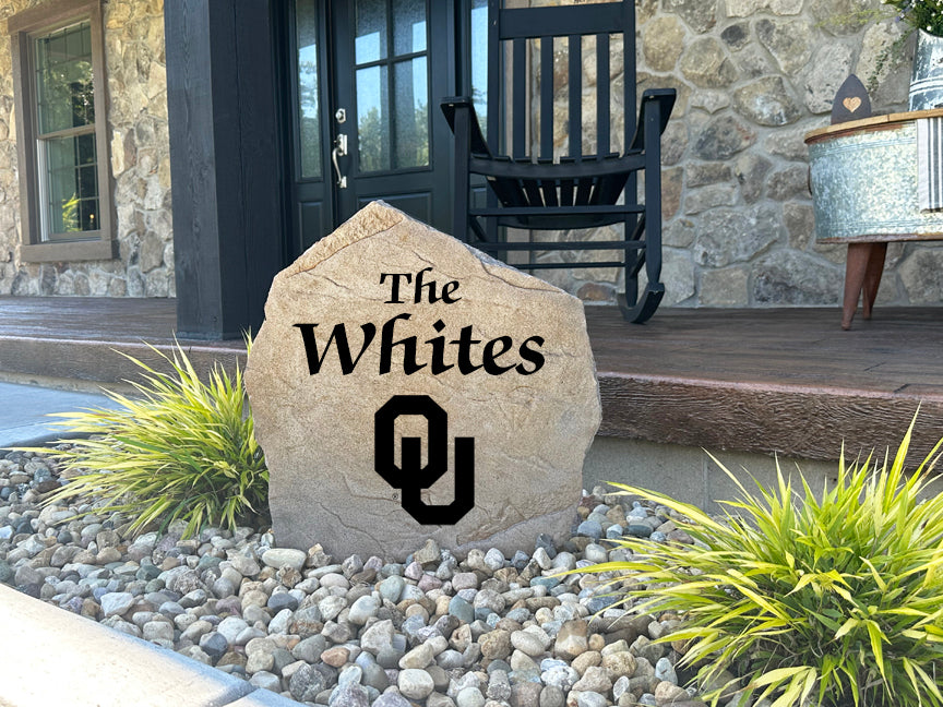 Oklahoma Sooners Design-A-Stone Landscape Art Family Name