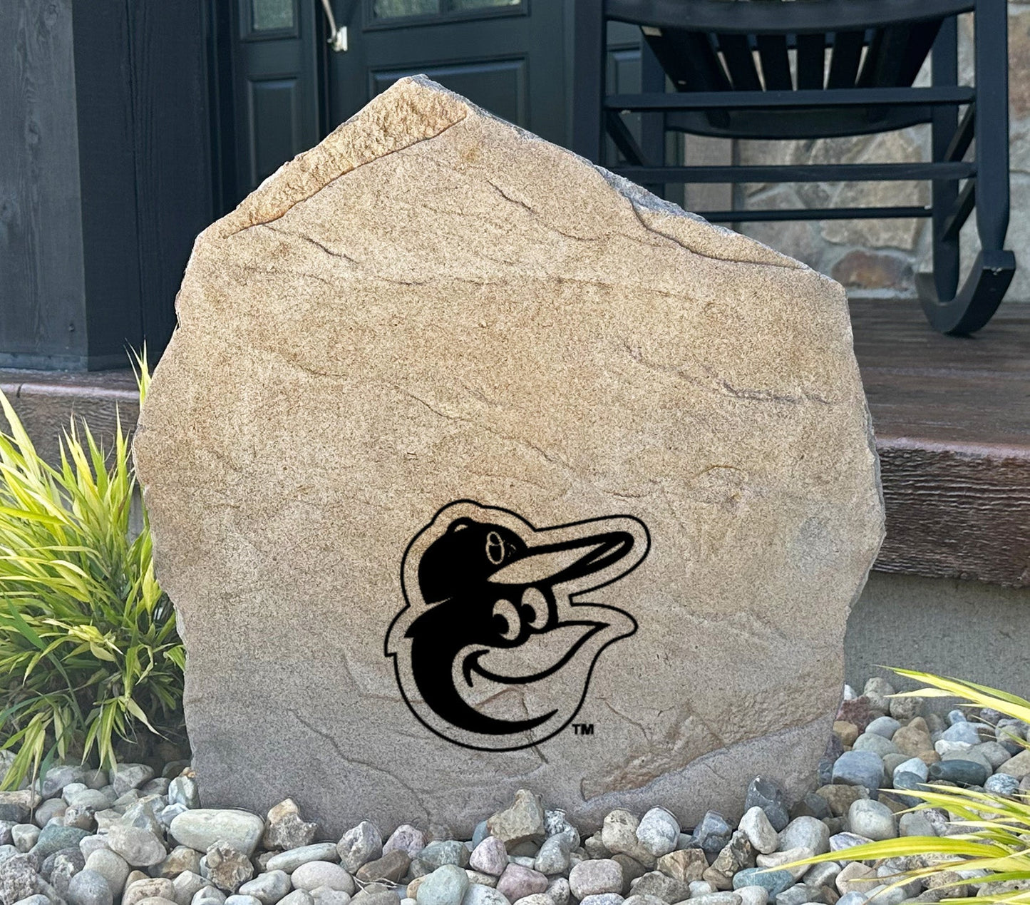 Baltimore Orioles Design-A-Stone Landscape Art Address Stone