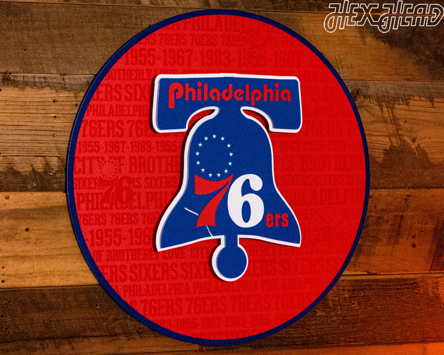 Philadelphia 76ers CRAFT SERIES 3D Embossed Metal Wall Art