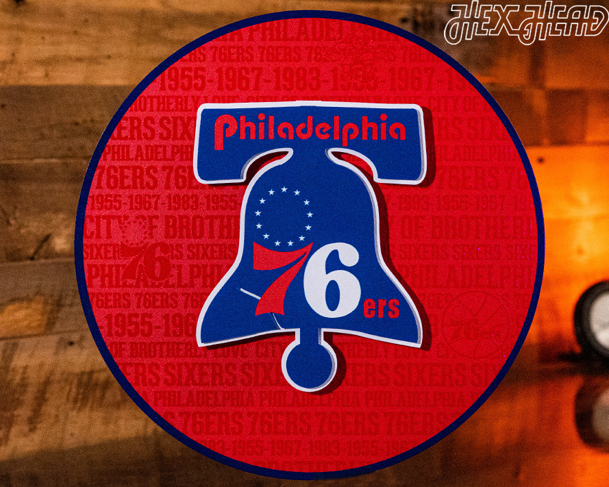 Philadelphia 76ers CRAFT SERIES 3D Embossed Metal Wall Art