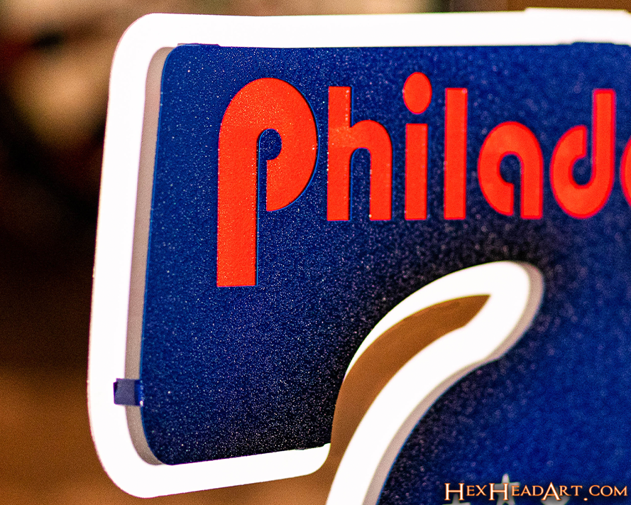 Philadelphia "76ers" Retro 3D Vintage Metal Wall Art