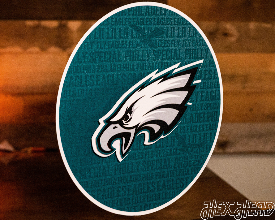 Philadelphia Eagles CRAFT SERIES 3D Embossed Metal Wall Art