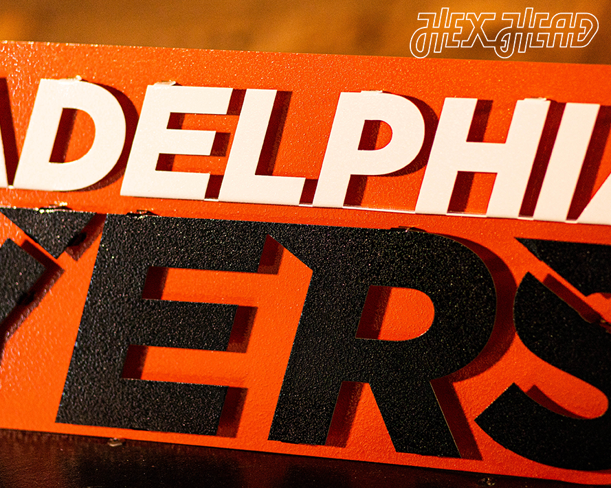 Philadelphia Flyers "Wordmark" NHL 3D Vintage Metal Wall Art